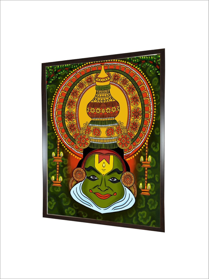 "Kathakali Dancer Painting Canvas Wall Art''