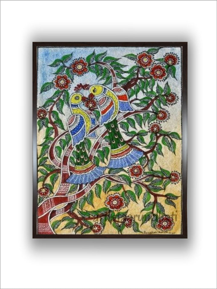"Madhubani Indian Folk Wall Art''