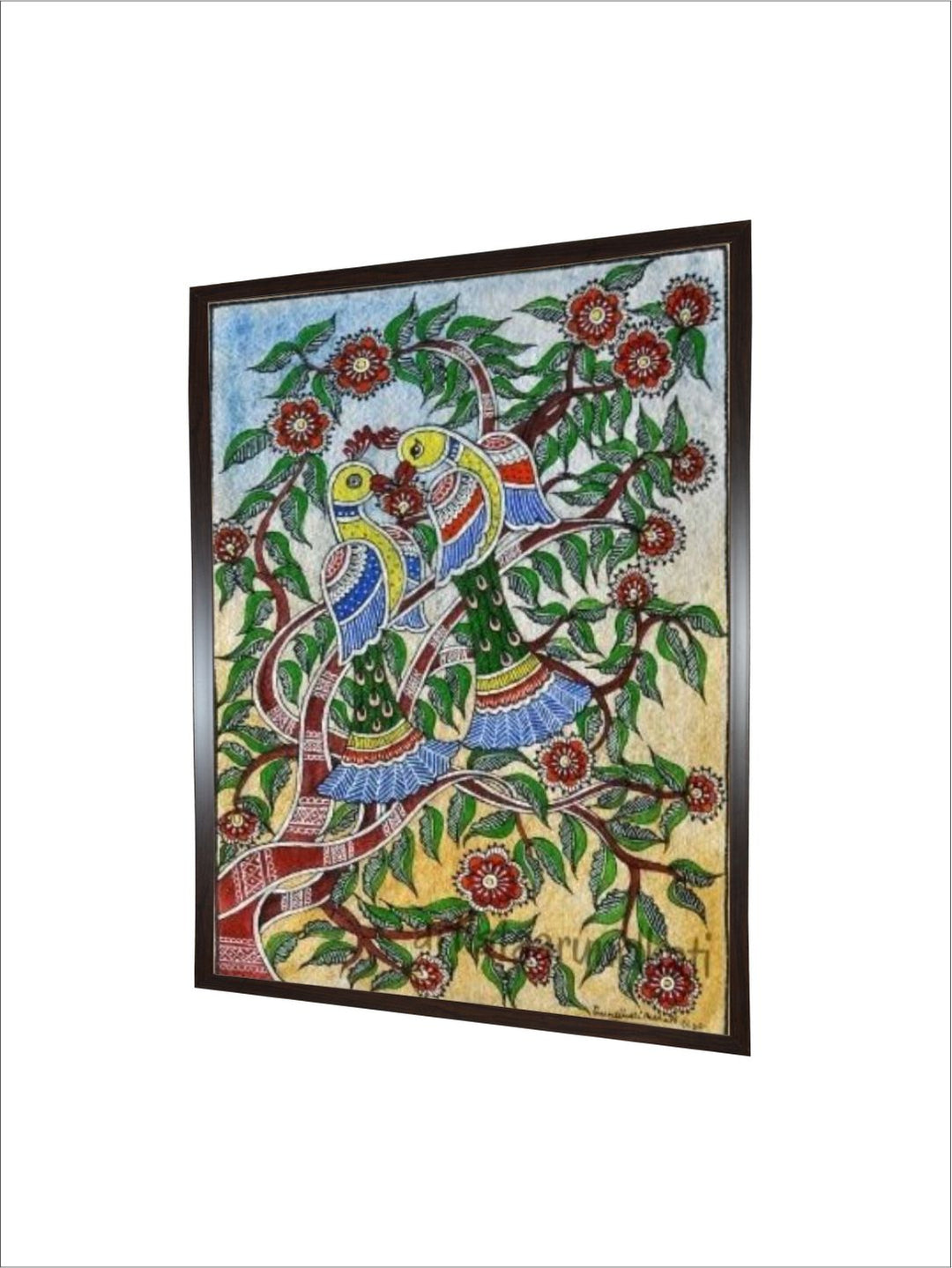 "Madhubani Indian Folk Wall Art''