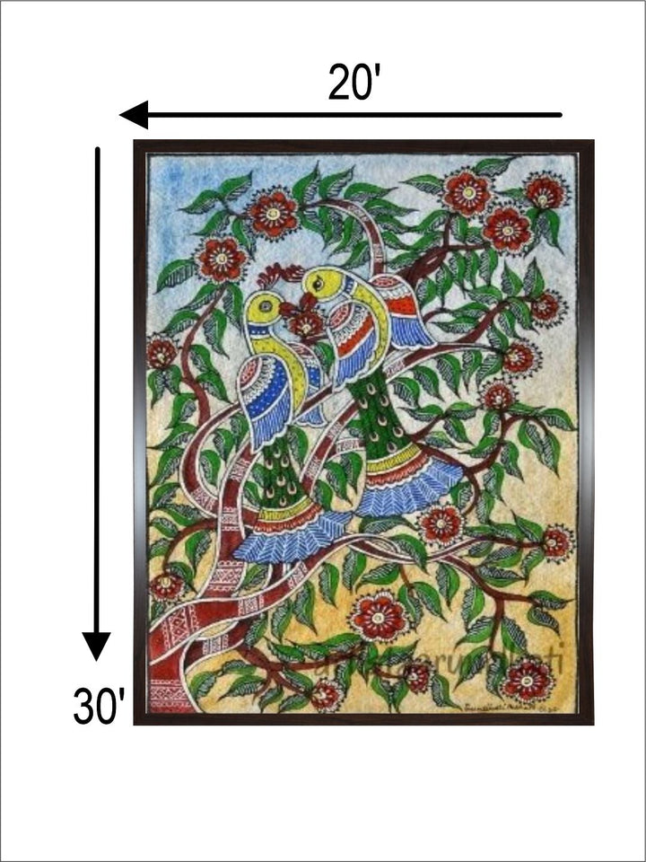 "Madhubani Indian Folk Wall Art''