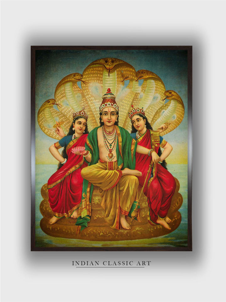 "Sesh Narayana Painting Canvas Wall Art''