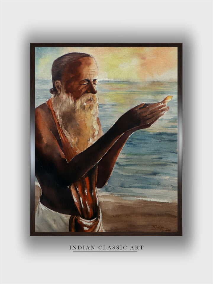 "Indian Folk Printed Canvas Wall Art''