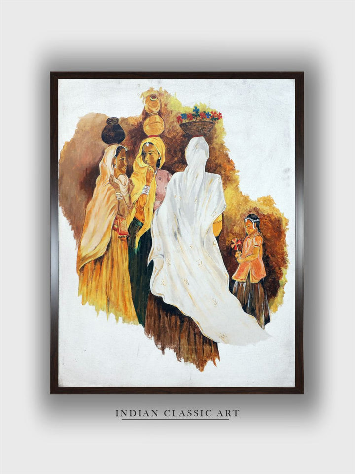 "Indian Folk Painting Wall Art''