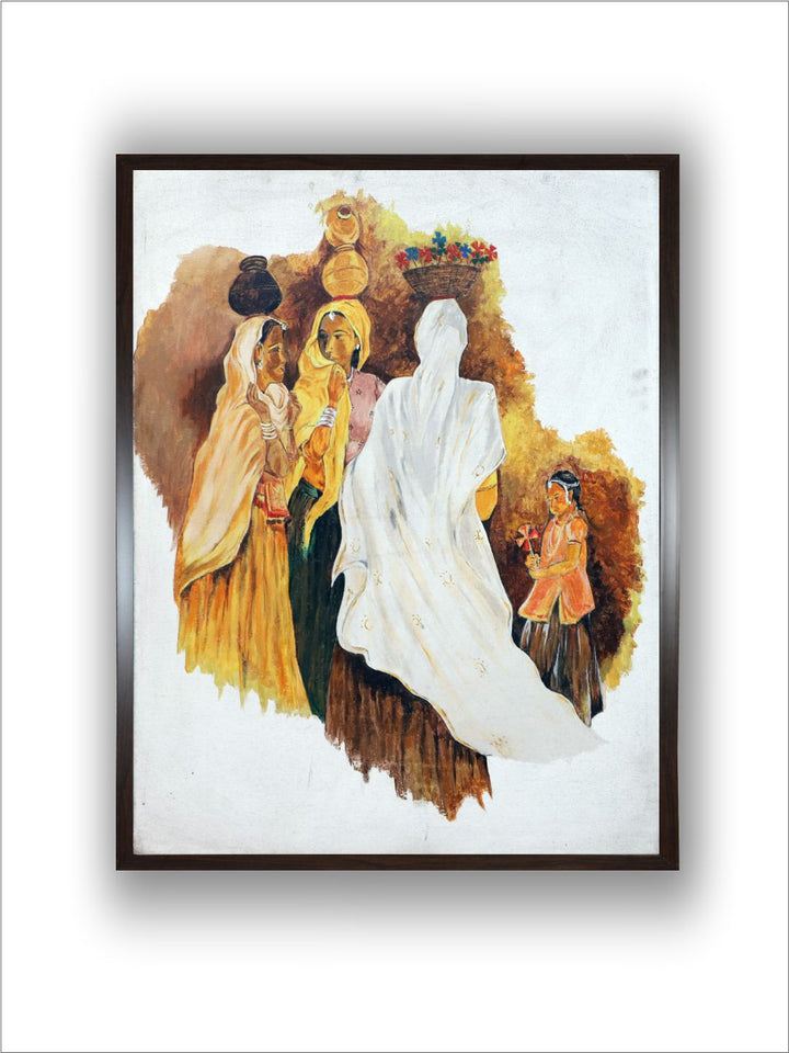 "Indian Folk Painting Wall Art''