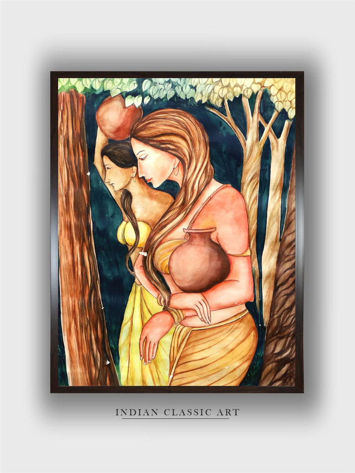 "Indian Folk Painting Wall Art''