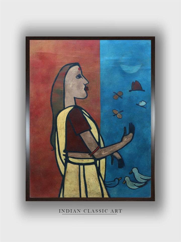 "Indian Folk Painting Wall Art''