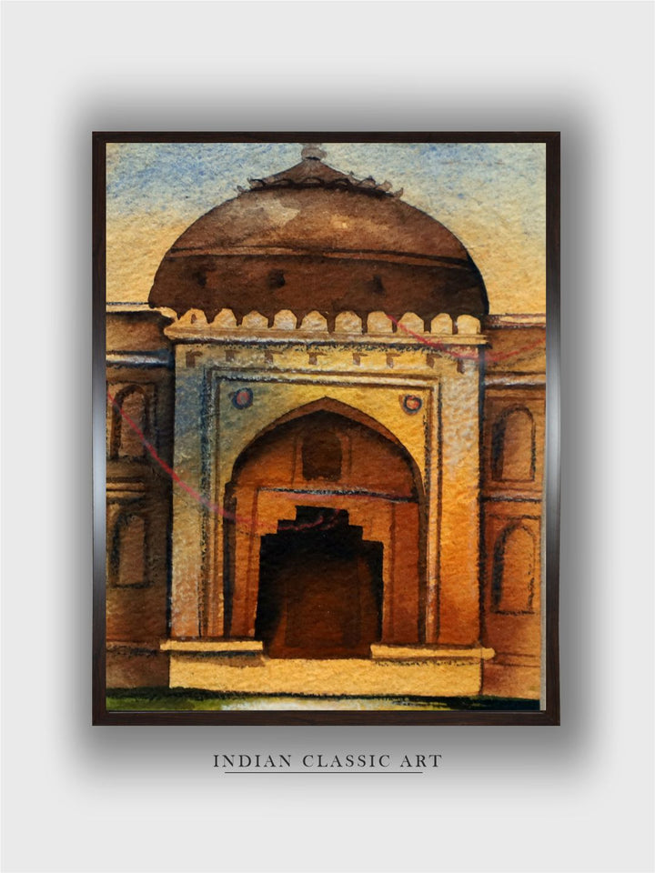 "Old Door Framed Painting Wall Art''