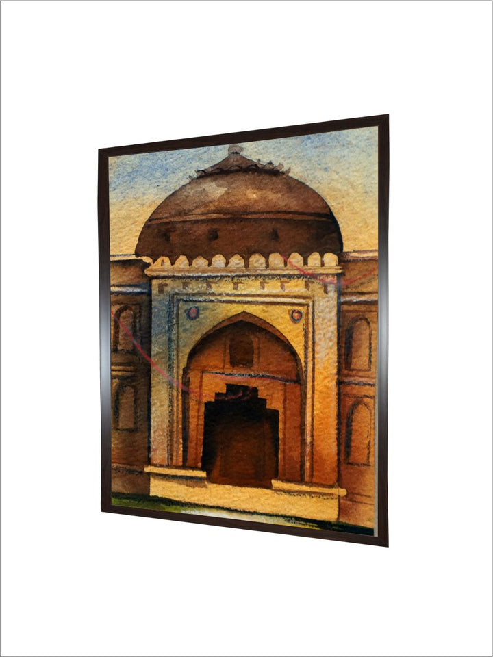 "Old Door Framed Painting Wall Art''