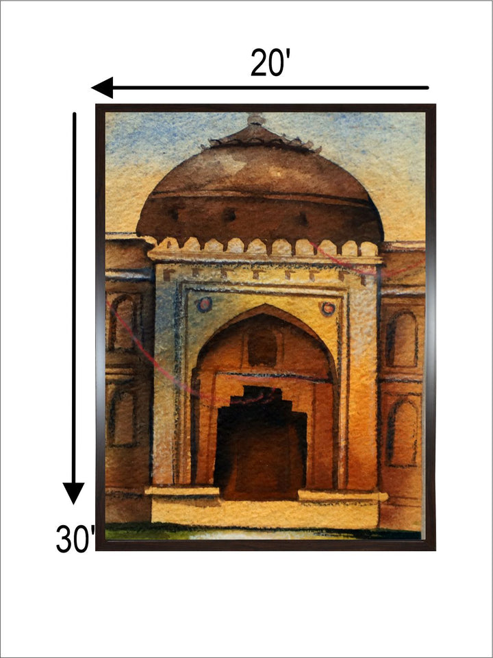 "Old Door Framed Painting Wall Art''