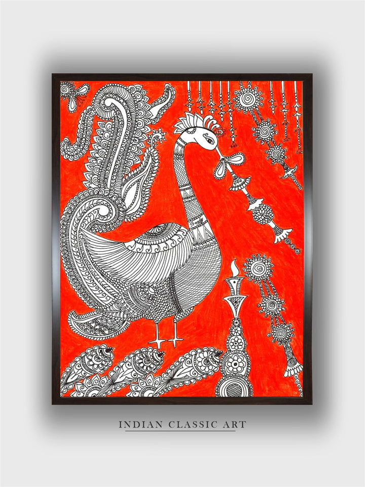 "Kalamkari Painting Wall Art''