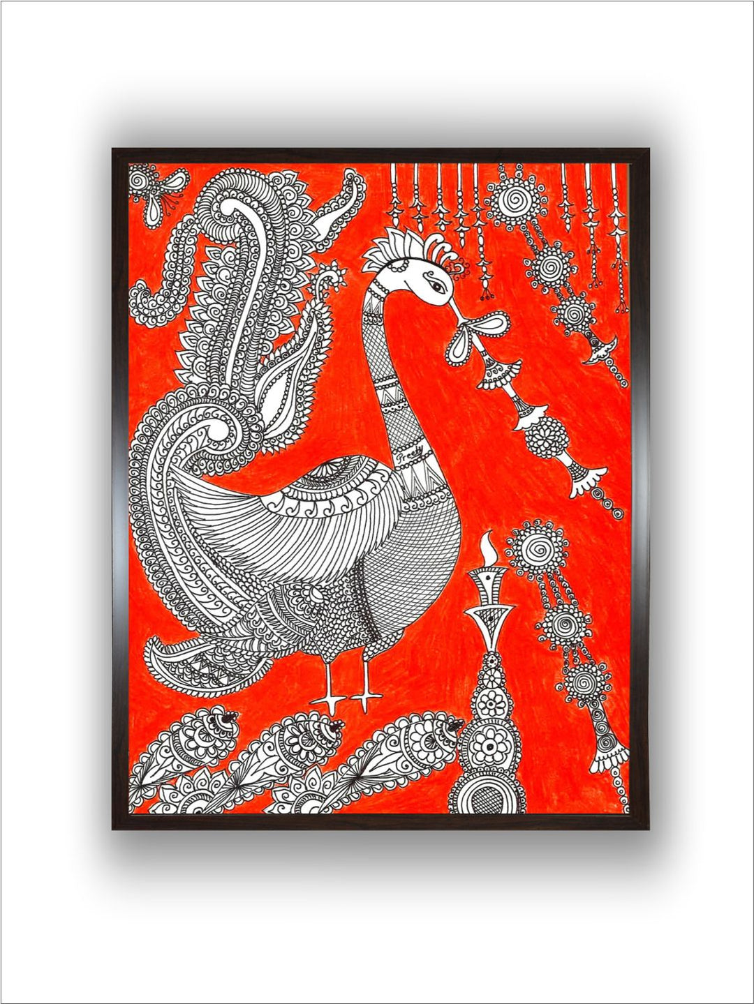 "Kalamkari Painting Wall Art''