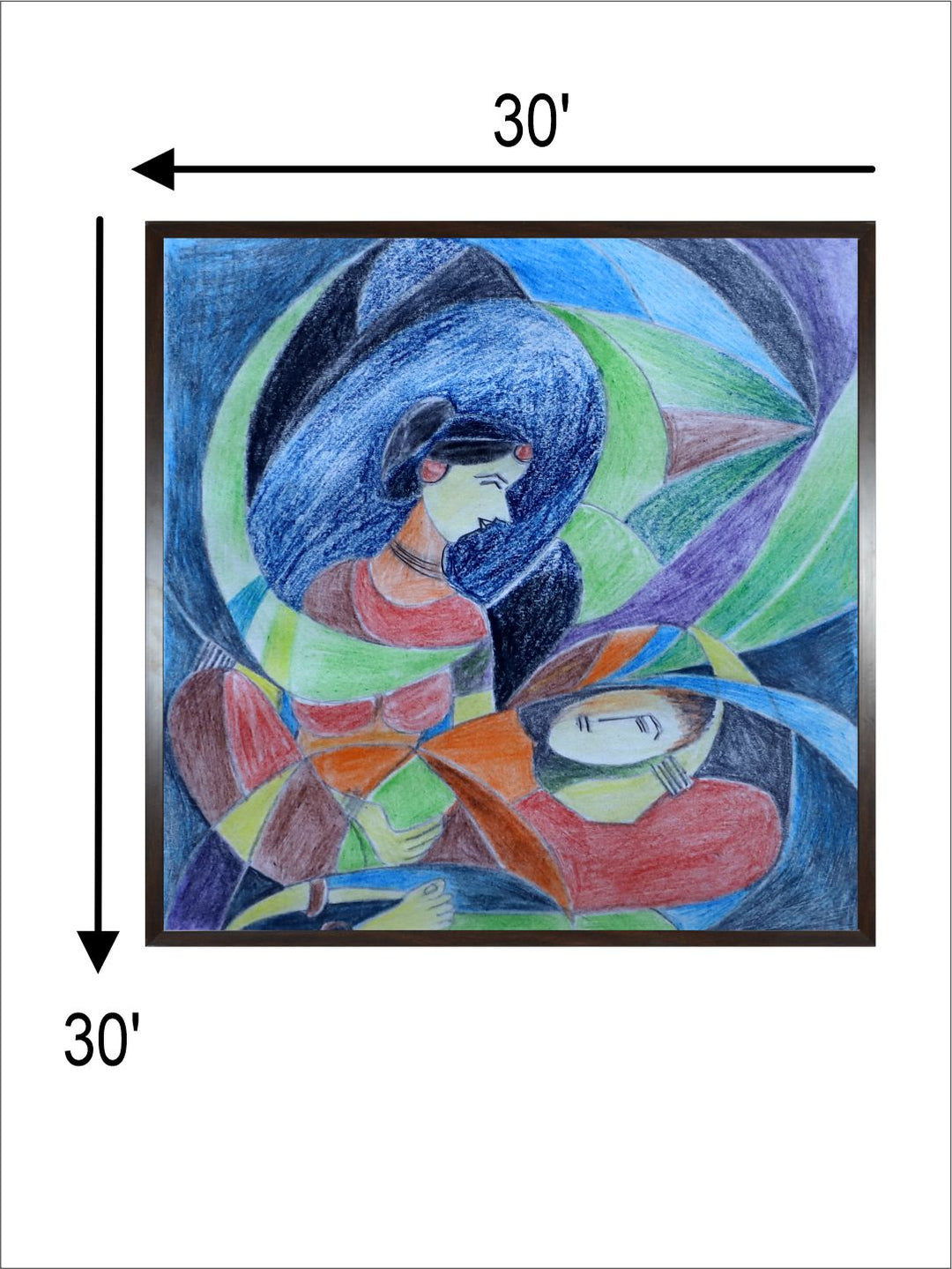 "Indian Folk Painting Wall Art''