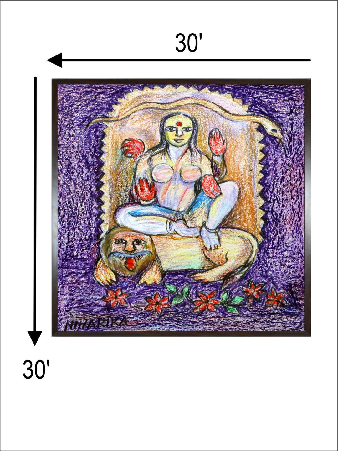 "Indian Folk Painting Wall Art''