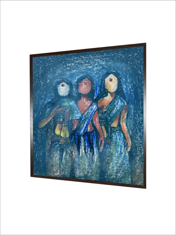"Indian Folk Painting Wall Art''