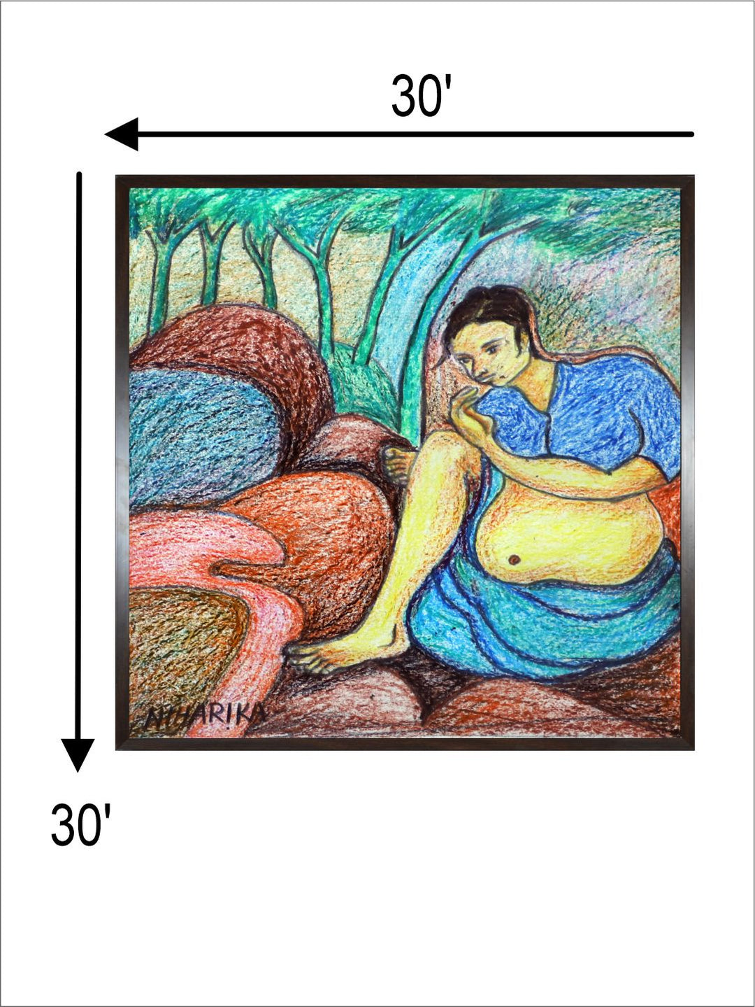 "Indian Folk Painting Wall Art''