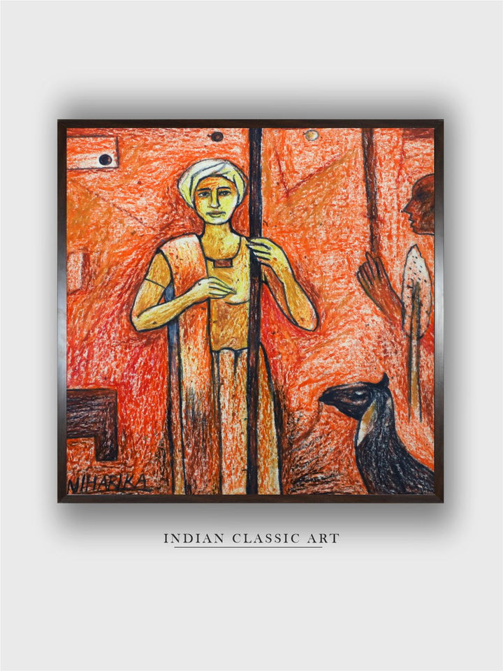 "Indian Folk Painting Wall Art''