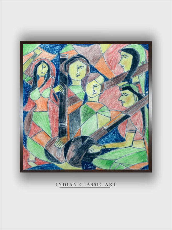 "Indian Folk Painting Wall Art''