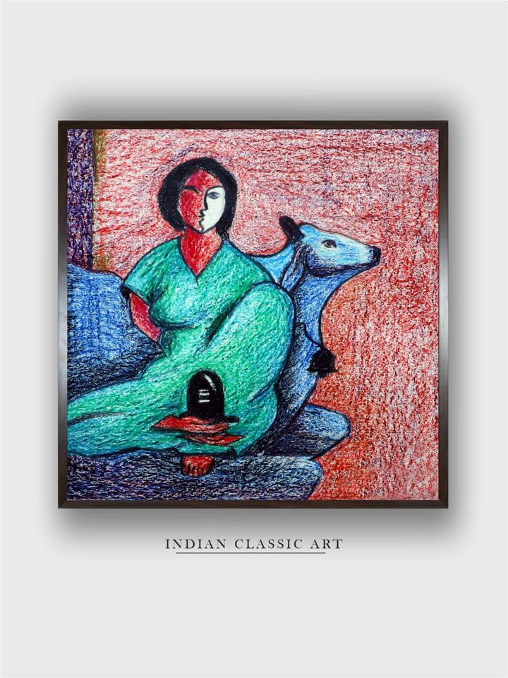 "Indian Folk Painting Wall Art''