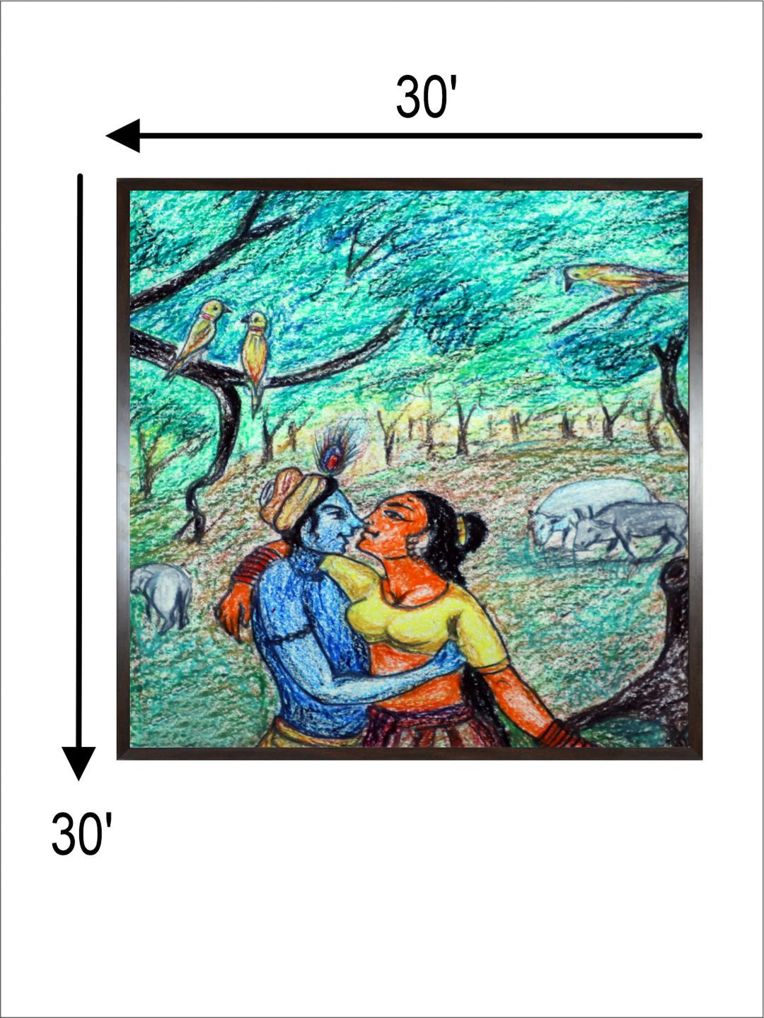 "Indian Folk Painting Wall Art''