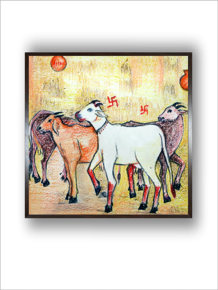 "Indian Folk Painting Wall Art''