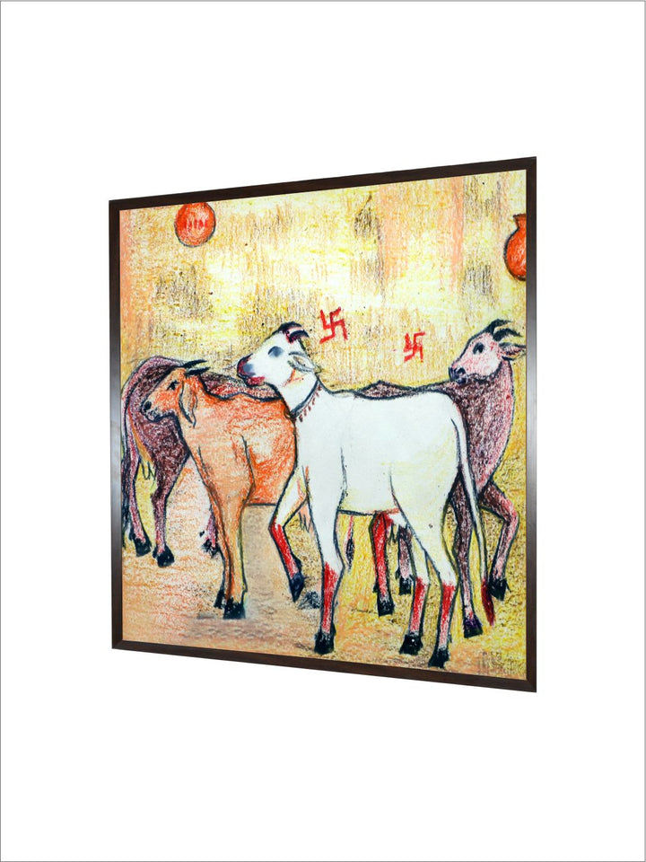 "Indian Folk Painting Wall Art''