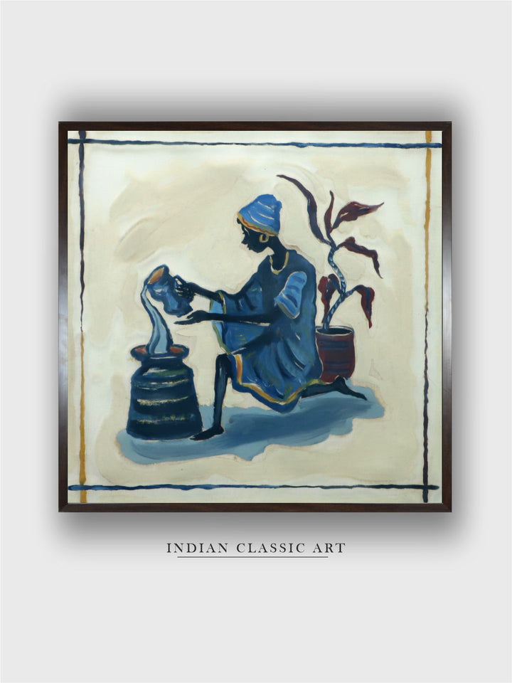 "Indian Folk Painting Wall Art''