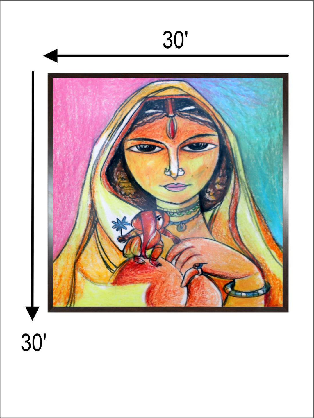 "Indian Folk Painting Wall Art''