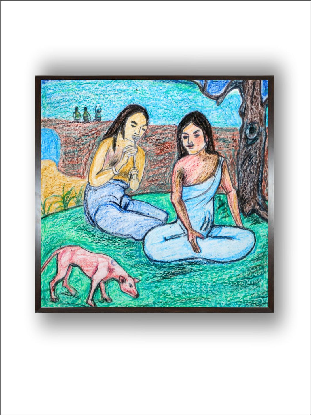 "Indian Folk Painting Wall Art''