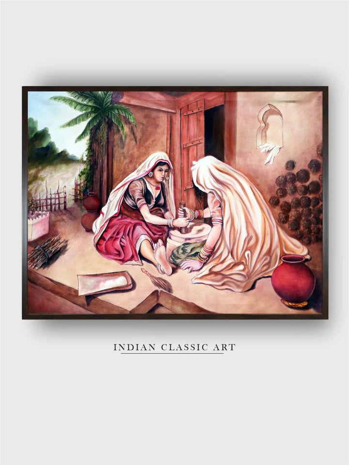 "Indian Folk Painting Wall Art''