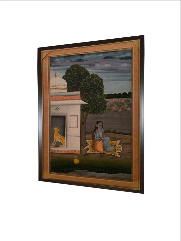 Ascetic Seated on Leopard's Skin, Provincial Mughal school Indian Art