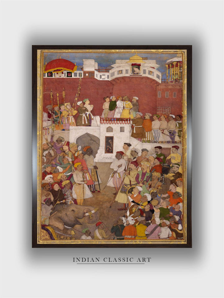 25 Abu'l Hasan. Emperor Jahangir At The Jharoka Window Of The Agra Fort, ca. 1620, Aga Khan Museum