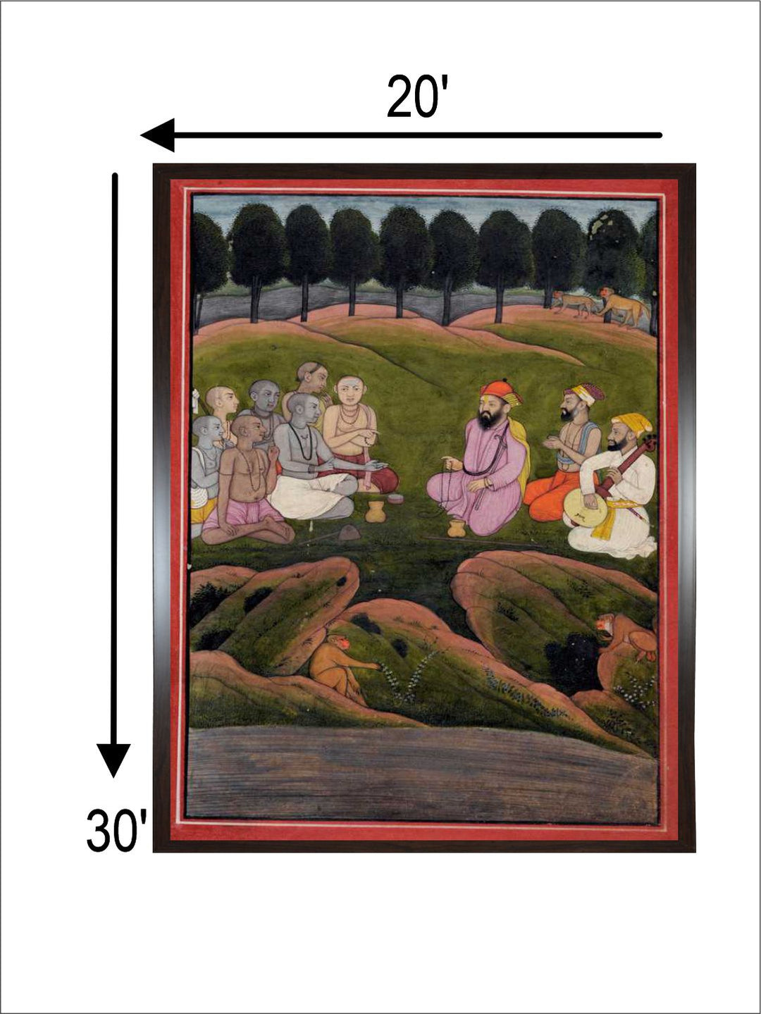 Guru Nanak engaged in an interfaith dialogue Janamsakhi painting