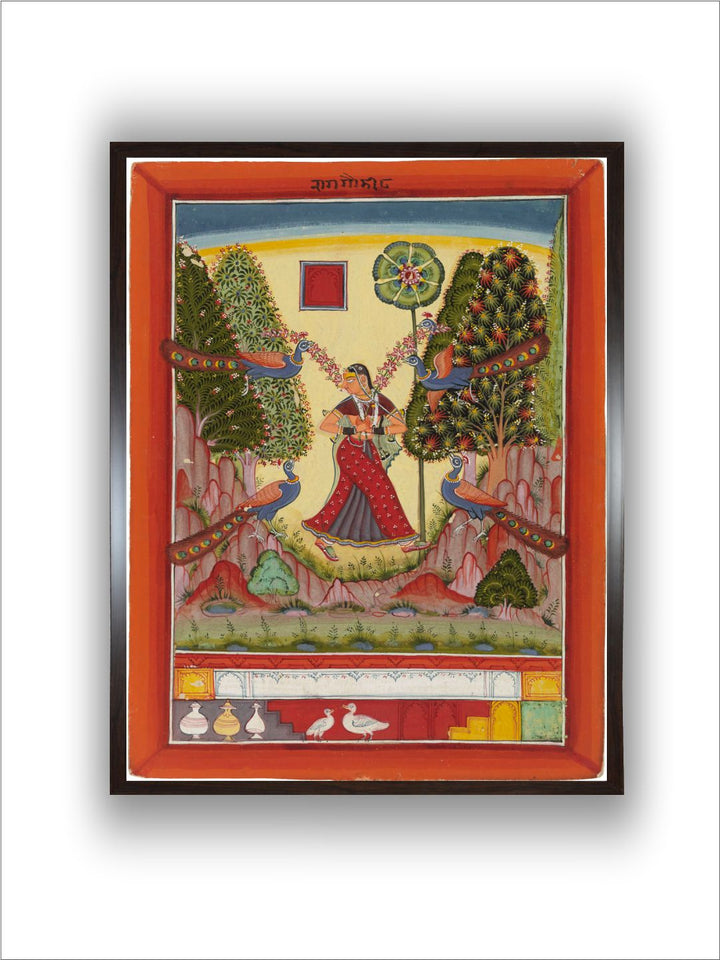 Gauri Ragini A Girl with Peacocks