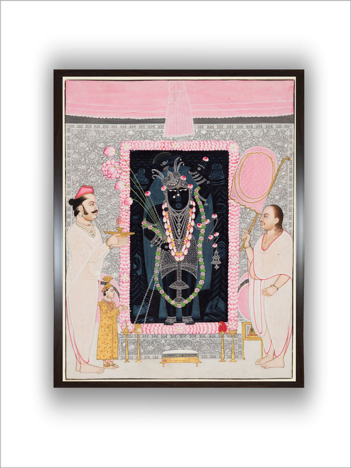 Govardhanlalji makes offerings to Shri Nathji