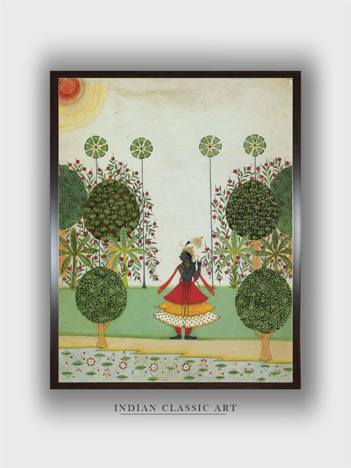 Krishna Fluting in the Forest