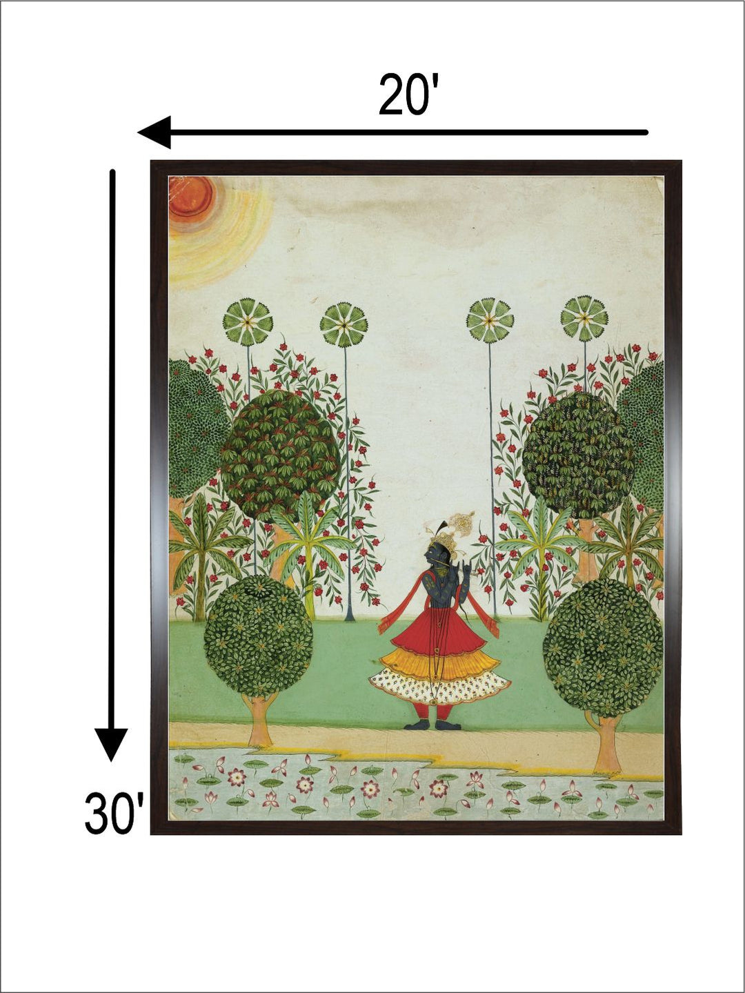 Krishna Fluting in the Forest