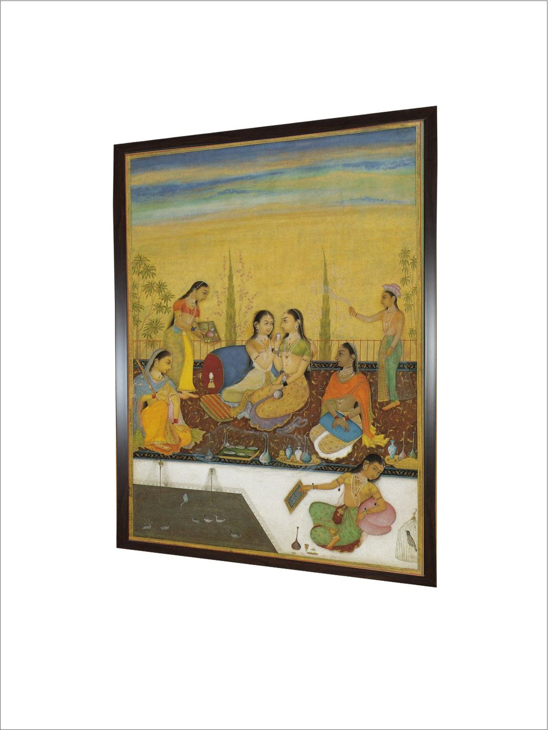 Ladies of the zenana on a roof terrace