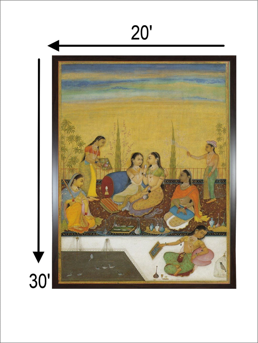 Ladies of the zenana on a roof terrace