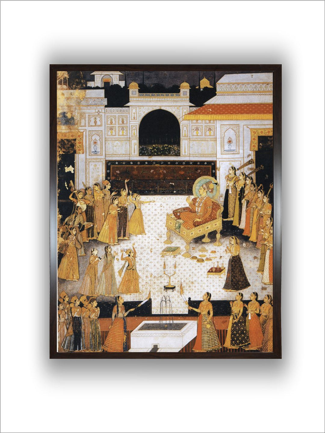 Maharaja Abhai Singh watching a dance performance