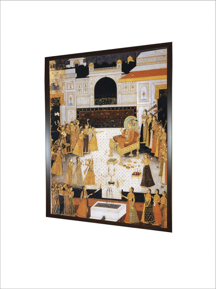 Maharaja Abhai Singh watching a dance performance