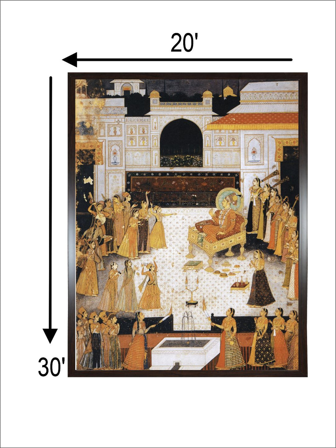 Maharaja Abhai Singh watching a dance performance