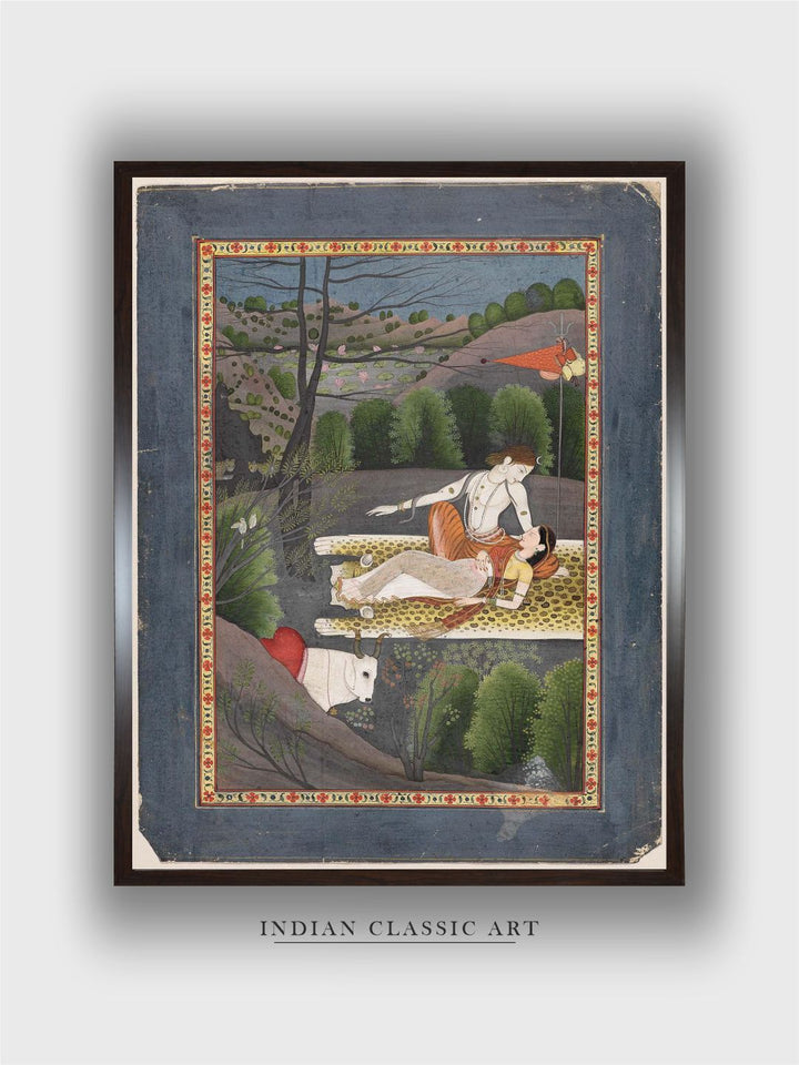 Shiva watches Parvati Sleep