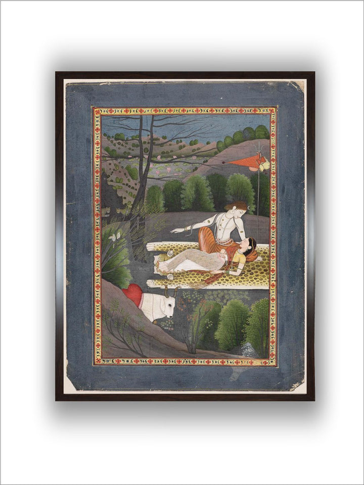 Shiva watches Parvati Sleep