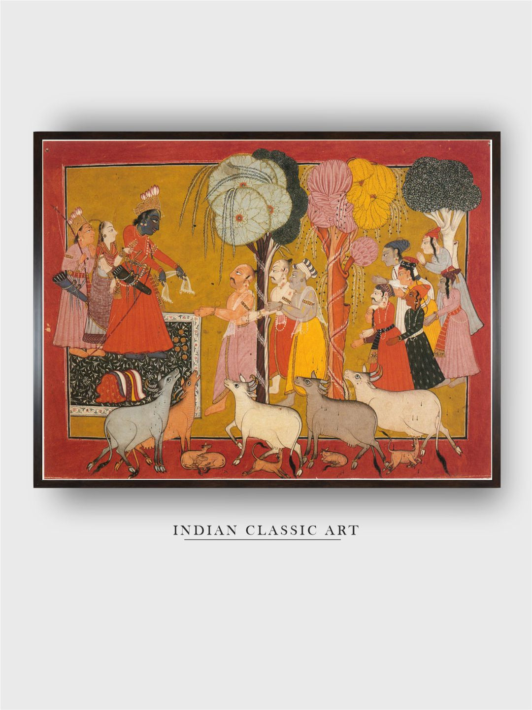 Rama Bestows His Possessions on the Brahmins His Friends and Servants