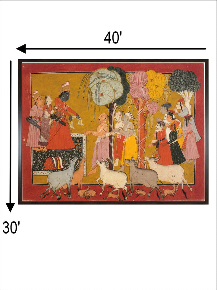 Rama Bestows His Possessions on the Brahmins His Friends and Servants