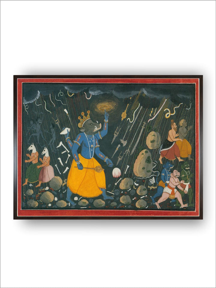 The Emergence of Varaha the Boar Incarnation of Vishnu