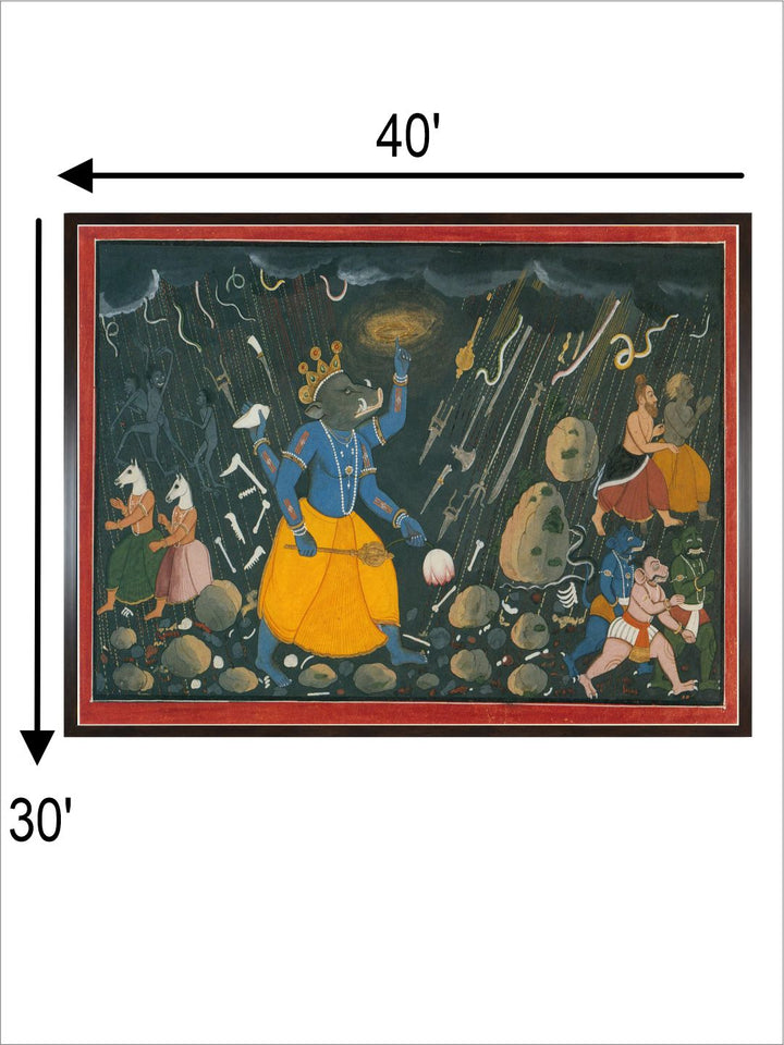 The Emergence of Varaha the Boar Incarnation of Vishnu