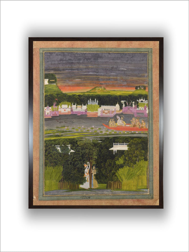 Radha and Krishna in the Boat of Love