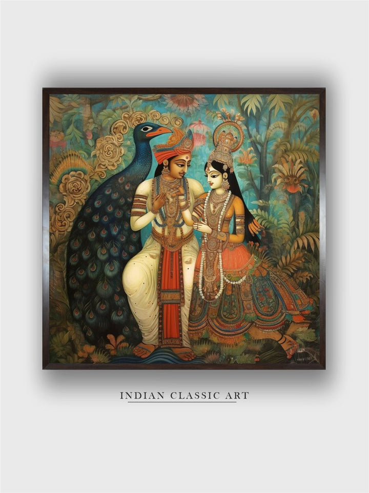 Beautiful Peacock wall art painting