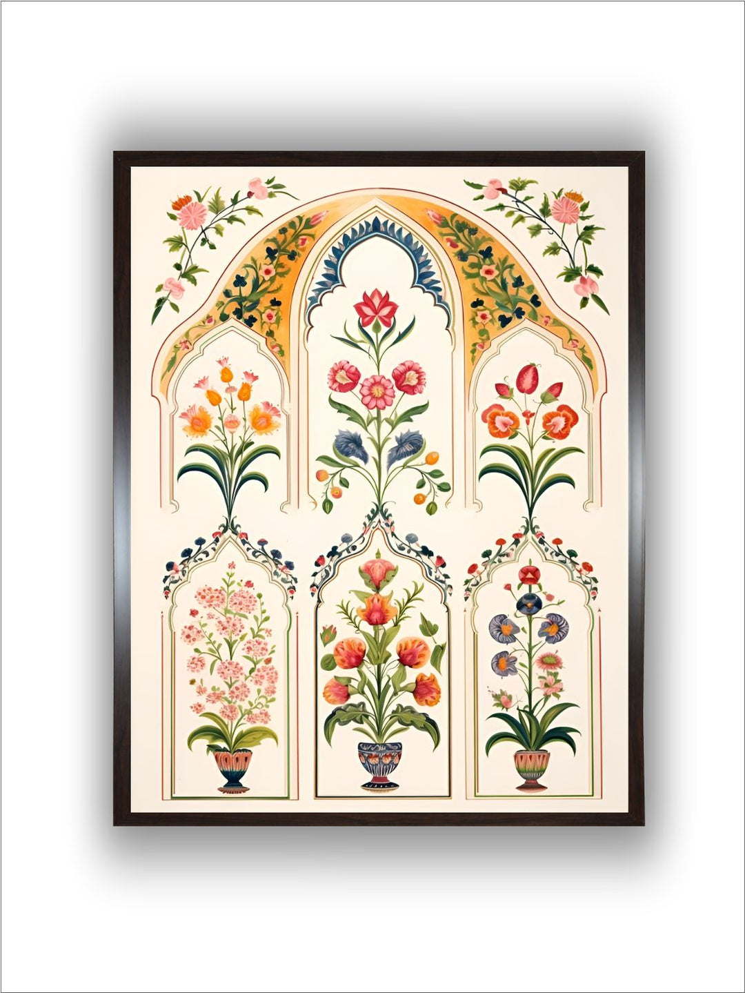 Indian Floral wall art painting